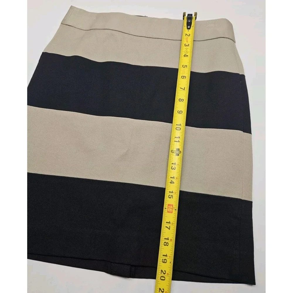 Banana Republic Womens Size 4 Pencil Skirt 1/4‎ Zipper Black Brown Cotton